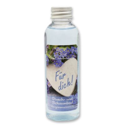 Shower- and foam bath with sheep milk 75ml "Für dich", Forget-me-not 