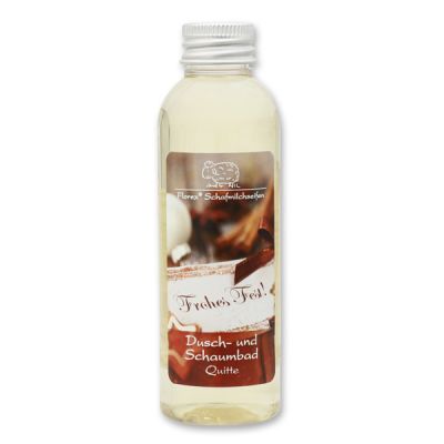 Shower- and foam bath with sheep milk 75ml "Frohes Fest", Quince 