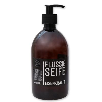 Echte flüssige Pflanzenölseife 500ml "Black Edition", Eisenkraut 