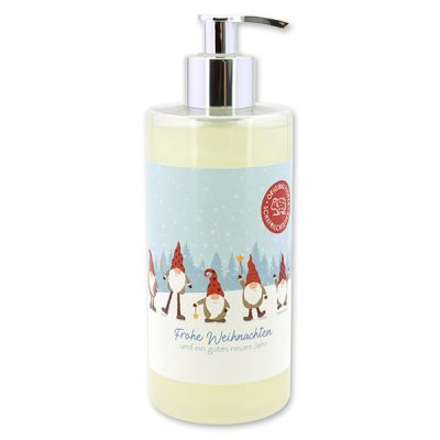 Liquid sheep milk soap 400ml in a dispenser "Colourful Holidays motif  3", Christmas rose white 