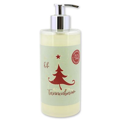 Liquid sheep milk soap 400ml in a dispenser "Colourful Holidays motif  4", Christmas rose white 