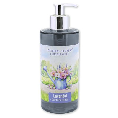 Flüssigseife mit biologischer Schafmilch 400ml "Gartenzauber Motiv 4", Lavendel 
