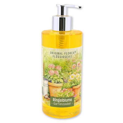 Flüssigseife mit biologischer Schafmilch 400ml "Gartenzauber Motiv 5", Ringelblume 