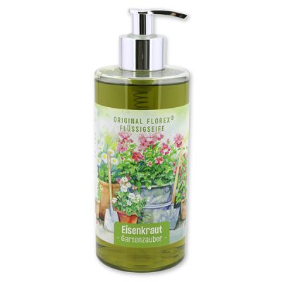Flüssigseife mit biologischer Schafmilch 400ml "Gartenzauber Motiv 7", Eisenkraut 