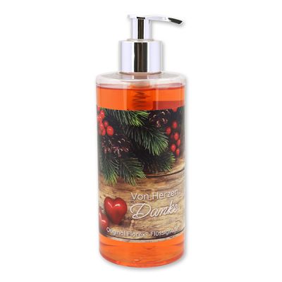 Liquid sheep milk soap 400ml in a dispenser "Von Herzen Danke", Pomegranate 
