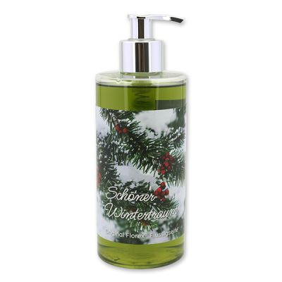 Liquid sheep milk soap 400ml in a dispenser "Schöner Wintertraum", Verbena 