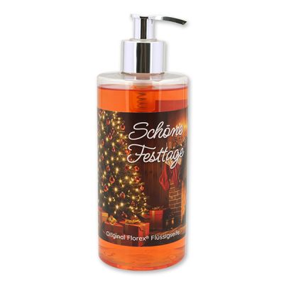 Liquid sheep milk soap 400ml in a dispenser "Schöne Festtage", Pomegranate 