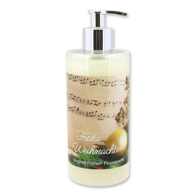 Liquid sheep milk soap 400ml in a dispenser "Frohe Weihnachten", Classic 