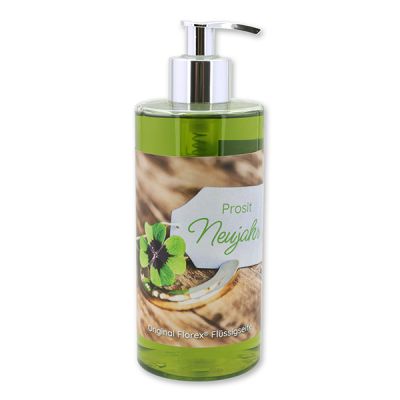 Liquid sheep milk soap 400ml in a dispenser "Prosit Neujahr", Verbena 