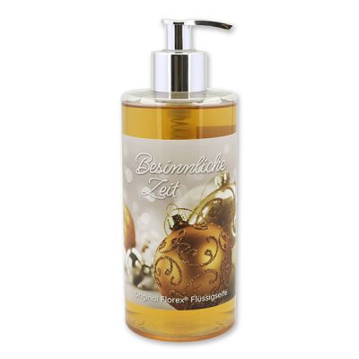 Liquid sheep milk soap 400ml in a dispenser "Besinnliche Zeit", Swiss pine 
