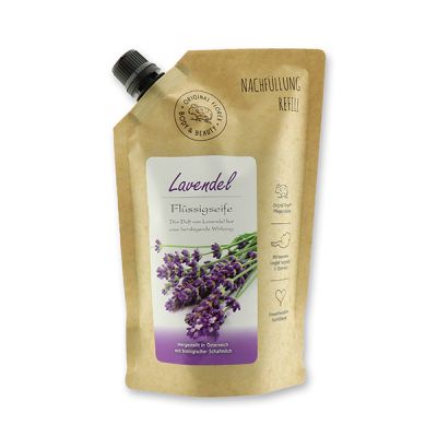Liquid sheep milk soap 500ml in a refill-bag, Lavender 