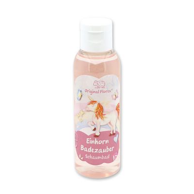 Schaumbad mit biologischer Schafmilch 75ml in der Flasche "Einhorn Badezauber", Blütenzauber 