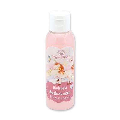 Care shampoo with organic sheep milk 75ml in a bottle "Einhorn Badezauber", Flower magic 