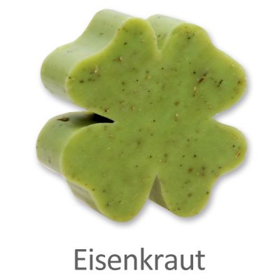 Schafmilchseife Kleeblatt groß 120g, Eisenkraut 