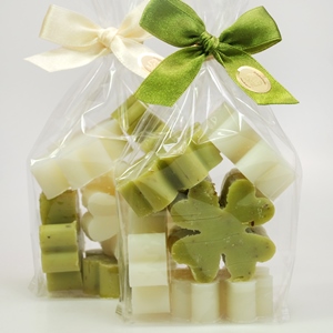 Sheep milk cloverleaf soap midi 6x25g in a cellophane, Classic/verbena 