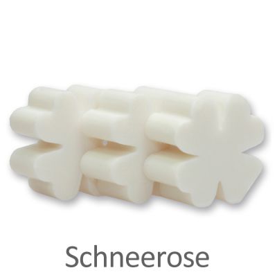 Schafmilchseife Kleeblatt mini 14g, Schneerose 