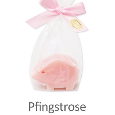 Sheep milk soap pig 64g in a cellophane, Peony 