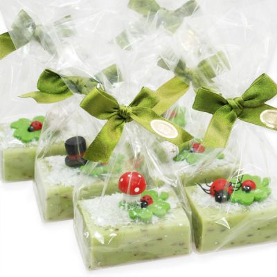 Sheep milk soap 100g decorated with lucky charms in a cellophane, Verbena 