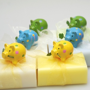 Sheep milk soap 100g decorated with a pig 