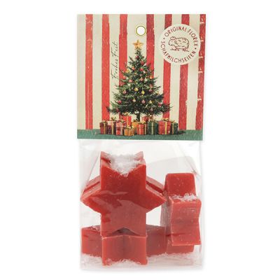 Sheep milk soap star 4x20g in a cellophane bag Colourful Holidays motif 11", Pomegranate 