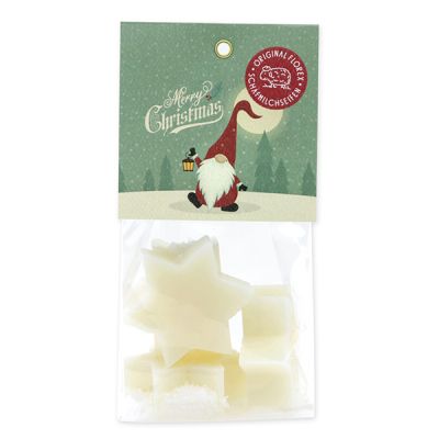 Sheep milk soap star 4x20g in a cellophane bag "Colourful Holidays motif 6", Classic 