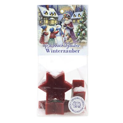 Schafmilchseife Stern midi 4x20g in Cello "Weihnachtszauber-Motiv 14", Winterzauber 