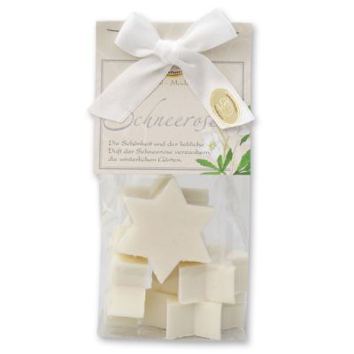 Sheep milk soap star 5x20g in a cellophane bag "classic", Christmas rose white 