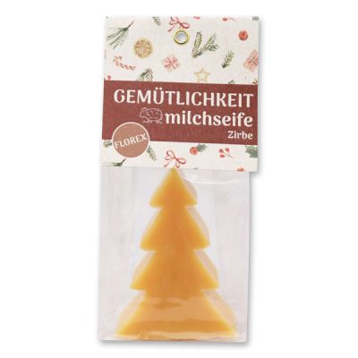 Schafmilchseife Tannenbaum 75g in Cello "Gemütlichkeit", Zirbe 