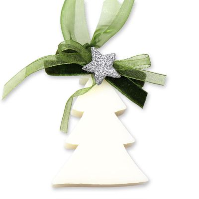 Sheep milk soap tree 75g hanging with an organza ribbon, Classic 