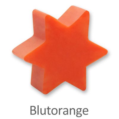 Schafmilchseife Stern klein 80g, Blutorange 