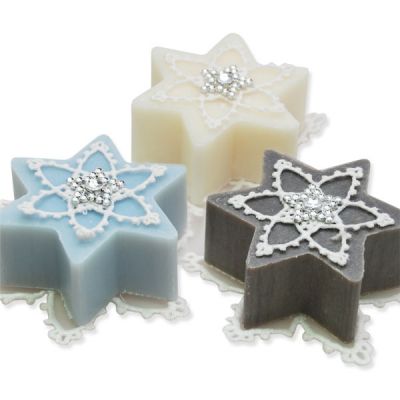 Sheep milk soap 80g, decorated with a star, sorted 
