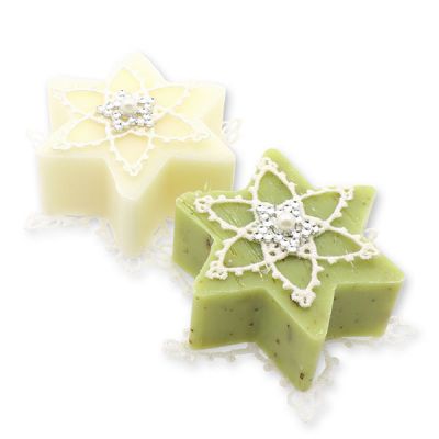Sheep milk soap star 80g decorated with a star, Classic/verbena 