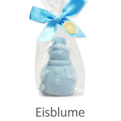 Sheep milk soap snowman 40g in a cellophane, Ice flower 