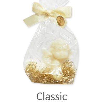 Sheep milk soap angel 50g with gold hair in a cellophane, Classic 
