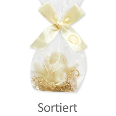 Schafmilchseife Traumengel 25g mit Goldhaar in Cello, Classic 