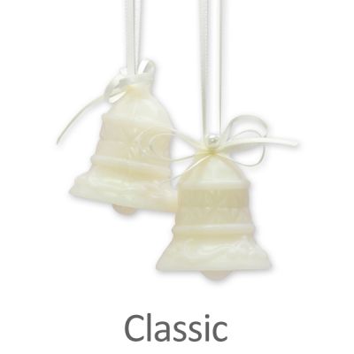 Sheep milk soap bell 47g hanging with a satin ribbon, Classic 