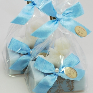 Sheep milk soap 100g, decorated with a soap angel 20g in a cellophane, Ice flower 