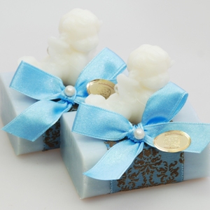 Sheep milk soap 100g, decorated with a soap angel 20g, Ice flower 