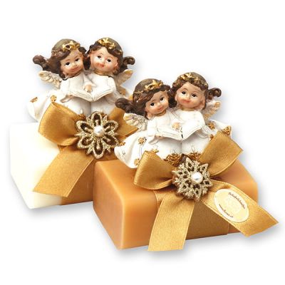 Sheep milk soap 100g decorated with angels, Classic/quince 