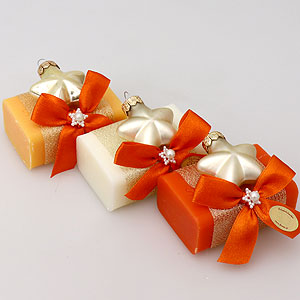 Sheep milk soap 100g decorated with a star, Classic/Orange/Blood orange 