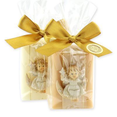Sheep milk soap 100g decorated with an angel in a cellophane, Classic/Quince 