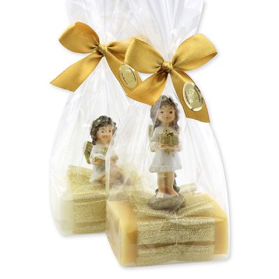 Sheep milk soap 100g decorated with an angel in a cellophane, Classic/swiss pine 