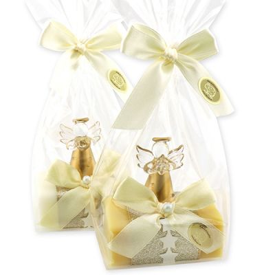 Sheep milk soap 100g decorated with an angel in a cellophane bag, Classic/Swiss pine 