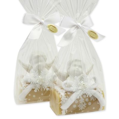 Sheep milk soap 100g decorated with an angel in a cellophane, Classic/Swiss pine 