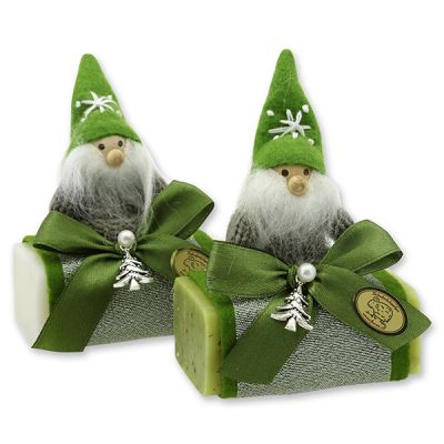 Sheep milk soap 100g decorated with a gnome, Classic/verbena 