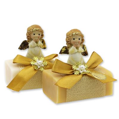 Sheep milk soap 100g decorated with an angel, Classic/Swiss pine 