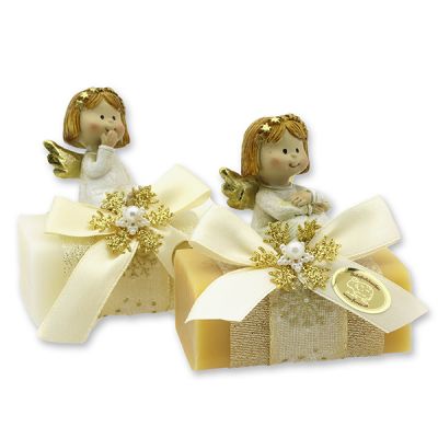 Sheep milk soap 100g decorated with an angel, Classic/Swiss pine 