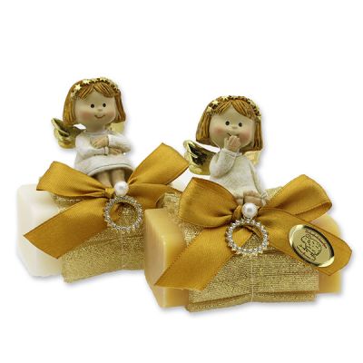 Sheep milk soap 100g decorated with an angel, Classic/Swiss pine 