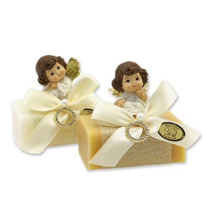 Sheep milk soap 100g decorated with an angel, Classic/Swiss pine 