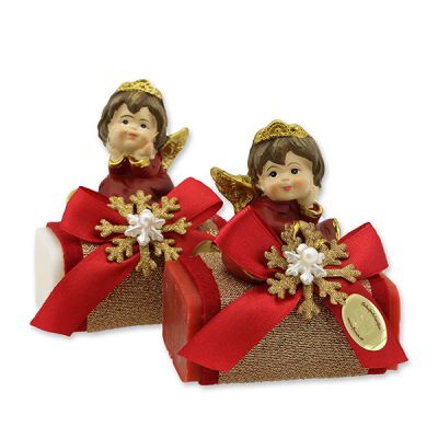 Sheep milk soap 100g decorated with an angel, Classic/Pomegranate 